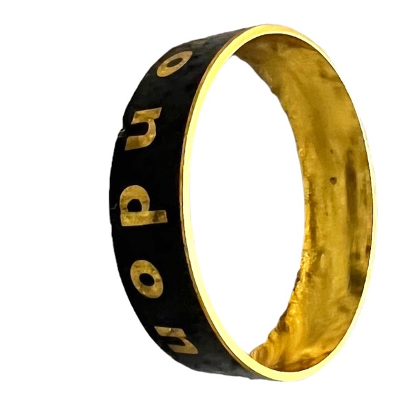 LONDON BANGLE BLACK‎ & GOLD BRACELET - Picture 3 of 6